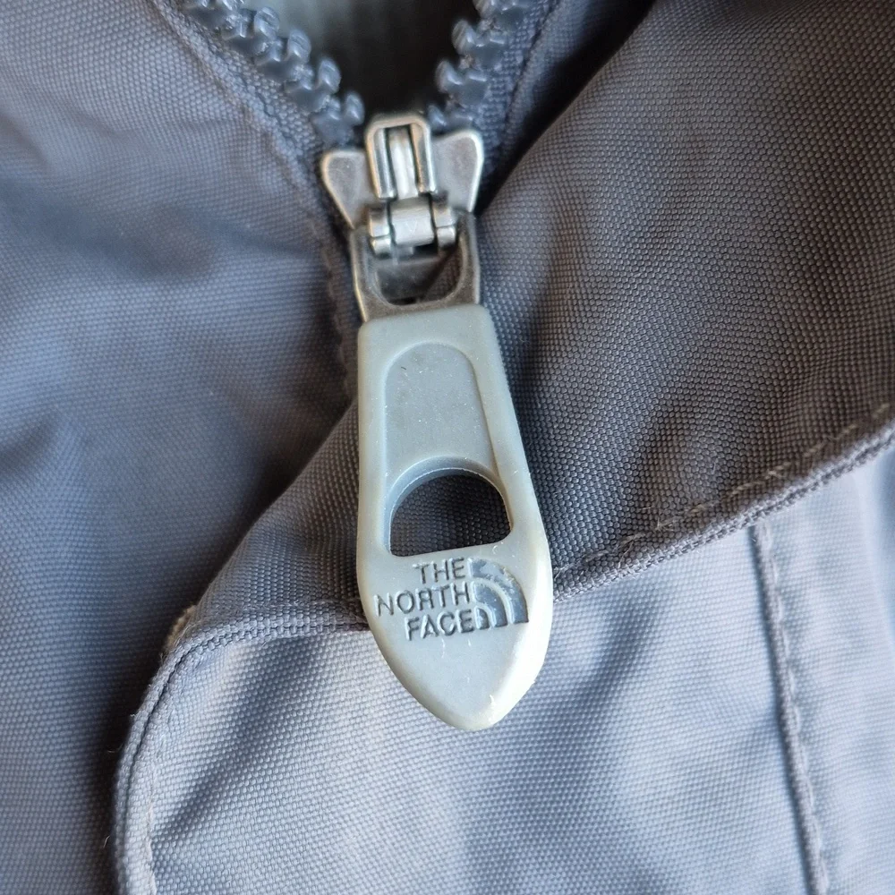 THE NORTH FACE Grey Black Nylon‎ Hyvent Mens Large Full Zip Jacket TNF